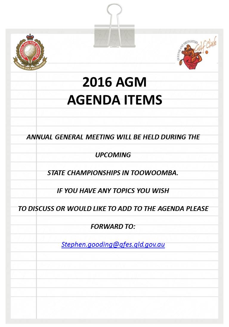 AGM AGENDA ITEMS TEMPLATE