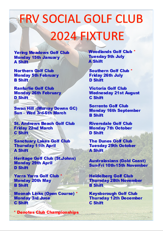 Fixture 2024 FIRE GOLF